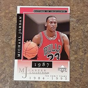 Michael Jordan Collectible Sports Memorabilia Card